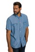 Džínová košile, krátké rukávy, Kent límeček, Modern střih, do 8XL