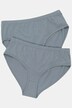 Slips, 2er-Pack, Pünktchen / uni, Biobaumwolle