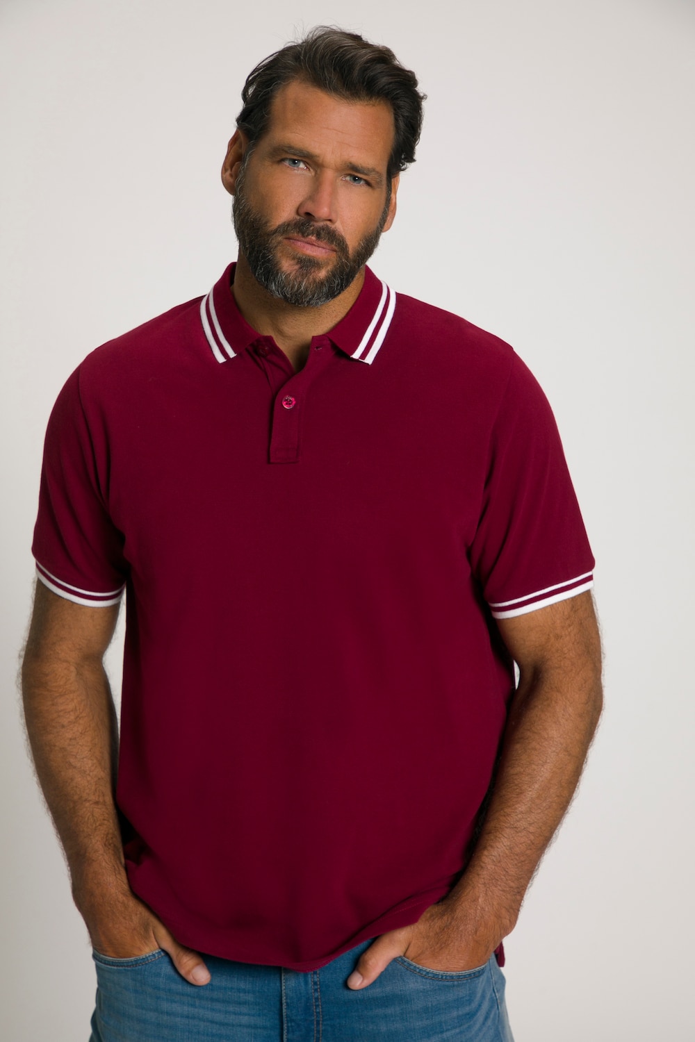 Grote Maten poloshirt, Heren, rood, Maat: 3XL, Katoen, JP1880