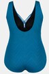 Zig Zag Texture Crisscross Accent Front Lined Swimsuit