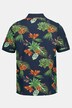 Poloshirt, Halbarm, floraler Print, Piqué