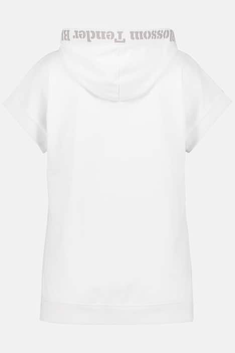 Sweat-Top, Kapuze, Knöpfe, Oversized, ärmellos