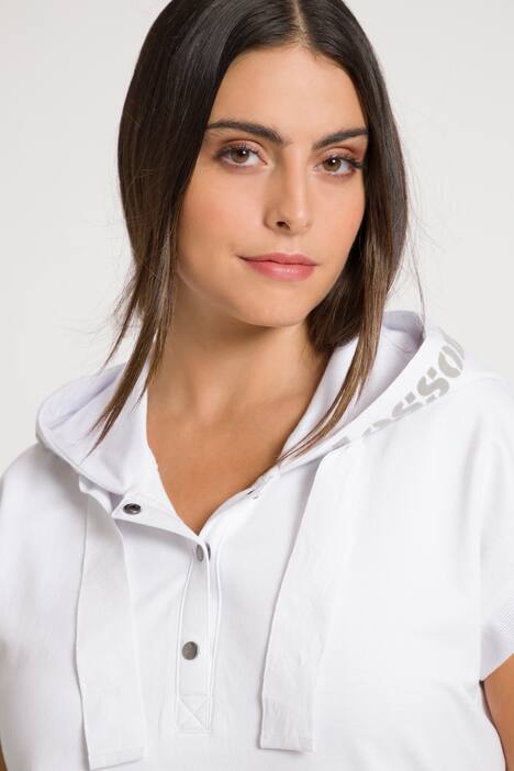 Sweat-Top, Kapuze, Knöpfe, Oversized, ärmellos