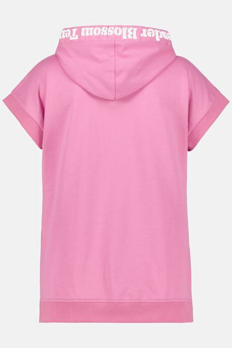 Sweat-Top, Kapuze, Knöpfe, Oversized, ärmellos