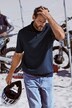 Polo ventre confort en maille piquée, manches courtes et imprimé minimaliste