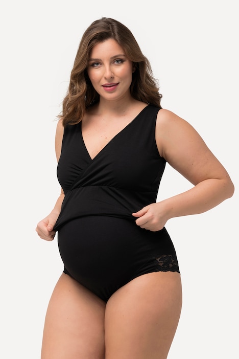 Culotte taille haute Bellieva en coton bio, avec empiècement sur le ventre