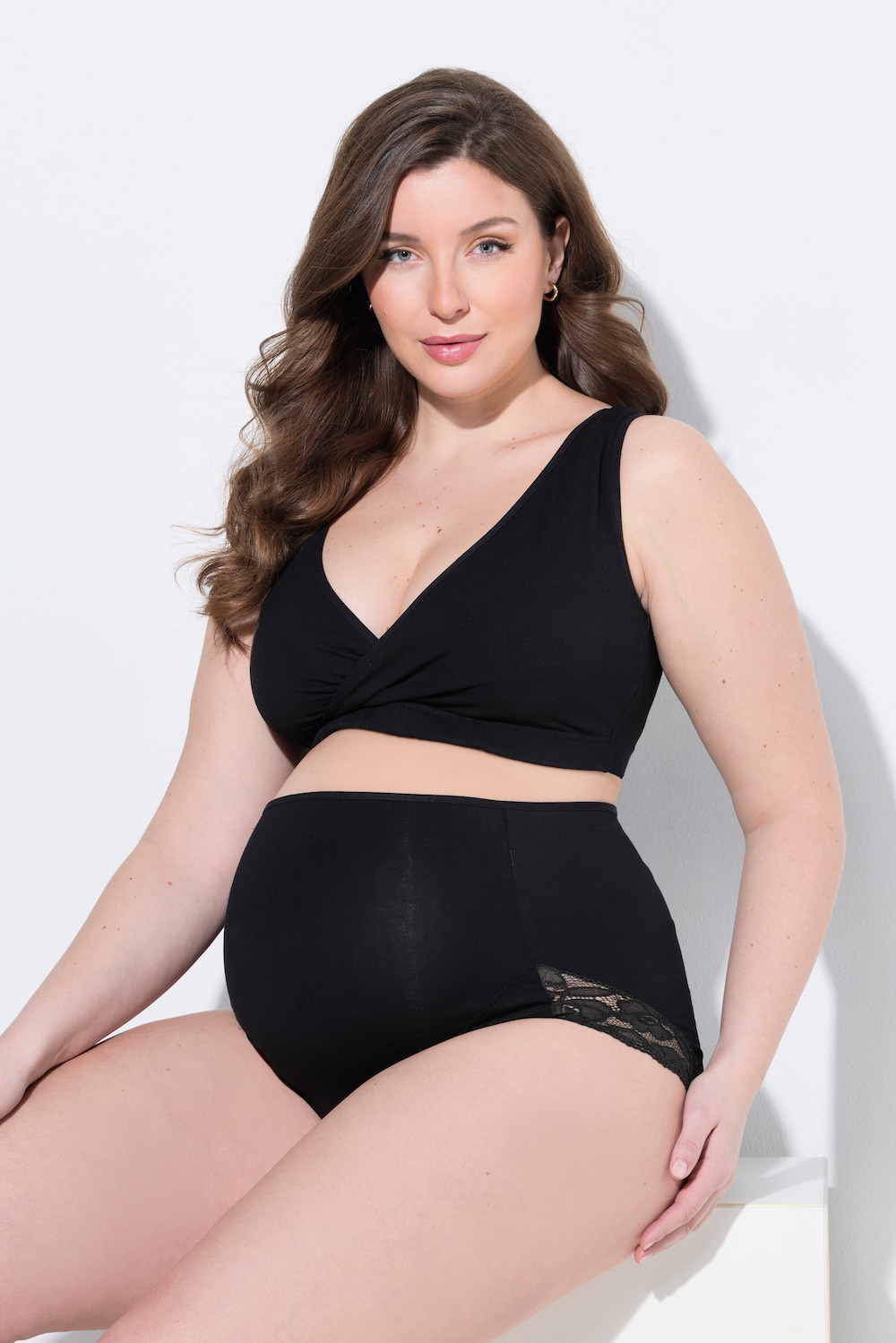 Große Größen Bellieva-Taillenslip, Damen, schwarz, Größe: 62/64, Baumwolle, Ulla Popken