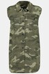 Camo Print Button Front Stretch Denim Vest