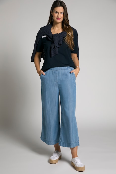 Culotte de Lyocell, aspecto cintura de confort, Marlene Pantalón culotte Pantalones