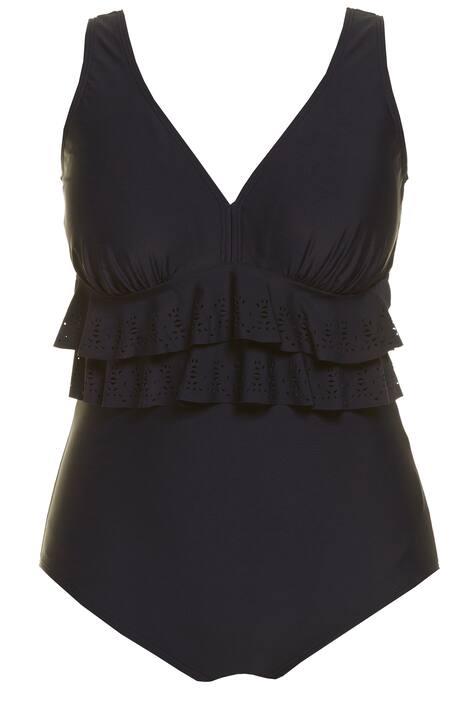 Plavky, laserový vzor, volán, měkké košíčky