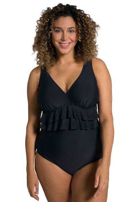 Plavky, laserový vzor, volán, měkké košíčky