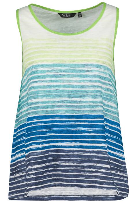 Top, pruhy, lemovka, A střih, kulatý výstřih, bez rukávů