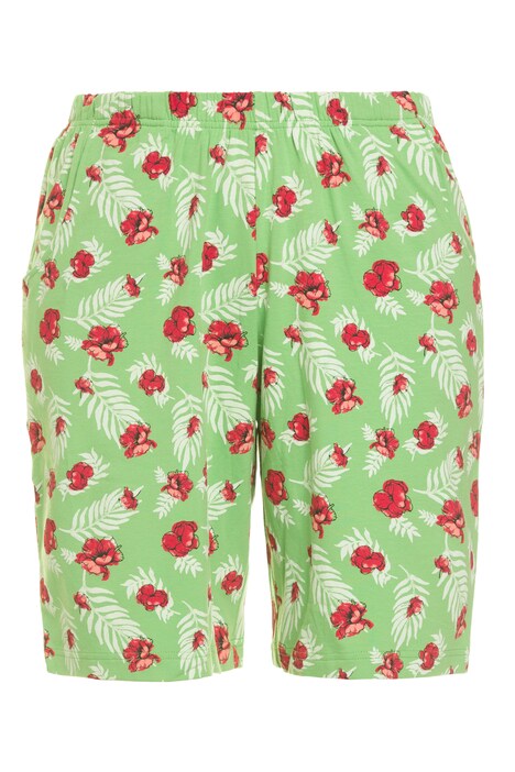 Žerzejové šortky, květy, elastický pas, kapsy