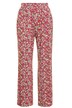 Kalhoty, rozšířené nohavice, Millefleur vzor, elastický pas, žerzej
