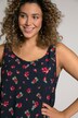 Kleid, Blüten, Kolibri, Rundhals, ärmellos
