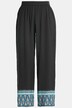 Moroccan Border Print Elastic Waist Palazzo Pants
