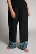 Moroccan Border Print Elastic Waist Palazzo Pants