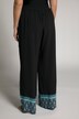 Moroccan Border Print Elastic Waist Palazzo Pants