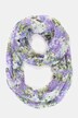 Pañuelo tubular, motivo floral, ligero y transpirable, chal redondo
