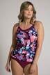 Collage Print Blouson Front Lined Tankini Set