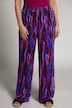Wave Print Elastic Waist Wide Leg Palazzo Pants
