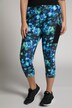 Sport-Caprileggings, Blüten, High Waist, Taschen
