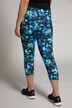 Sport-Caprileggings, Blüten, High Waist, Taschen