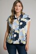 Floral Print Button Front Stretch Shirt