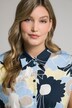 Floral Print Button Front Stretch Shirt