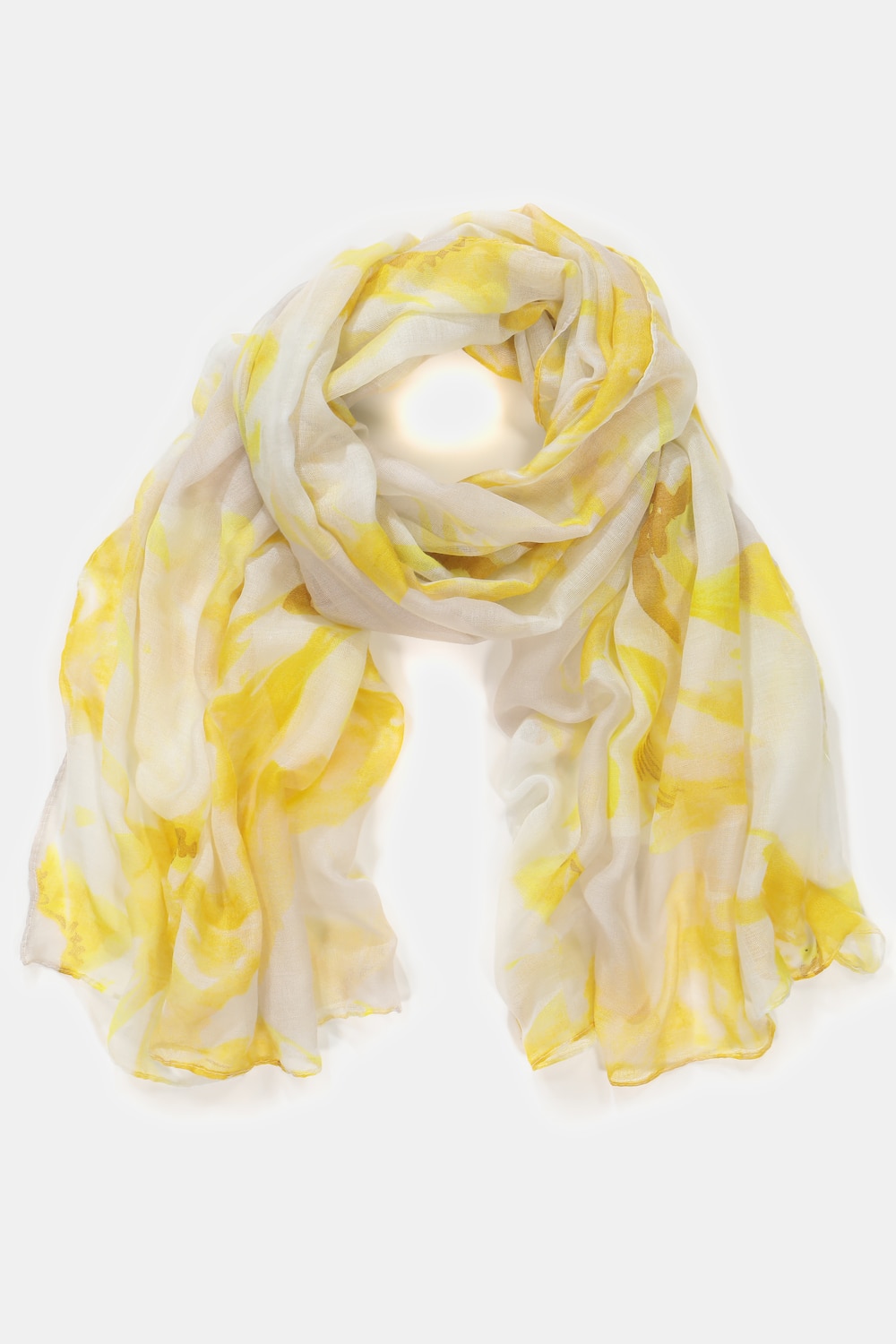 Grote Maten sjaal, Dames, geel, Maat: One Size, Polyester, Ulla Popken