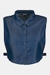 blousekraag, jeans look, knopenlijst