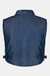 blousekraag, jeans look, knopenlijst