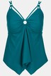 tankini, längre överdel, flikig nederkant, softcups
