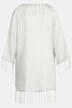 Fringe Accent Open Front Kimono Style Shirt