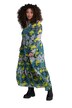 Maxi šaty, A střih, dlouhé rukávy, volány, hadí potisk