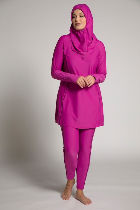 Burka Hijab Schwimm Kopfbedeckung, LSF 50, Piping