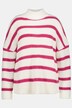 Pruhovaný svetr, oversize, stojáček, dlouhé rukávy