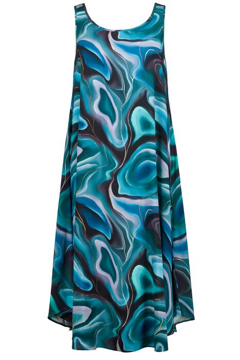 Šaty, bez rukávů, kulatý výstřih, vlnitý vzor