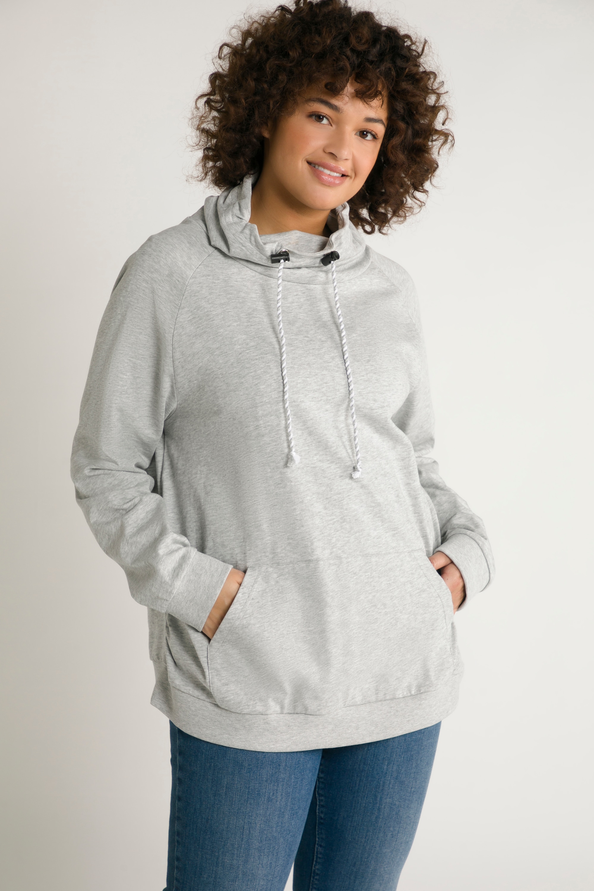Ulla Popken Damen große Größen Bellieva Sweatshirt elastische Seitennähte