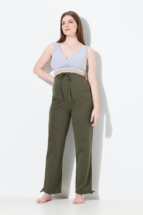 Bellieva-Sweatpants, breiter Bund, Biobaumwolle