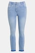 Skinny, High Waist, schmal, 5-Pocket Jeans, Fransensaum
