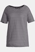 T-Shirt, Strukturringel, V-Ausschnitt, Raglan-Halbarm
