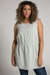 Bluse top, knuder, A-line, rund hals, ærmeløs
