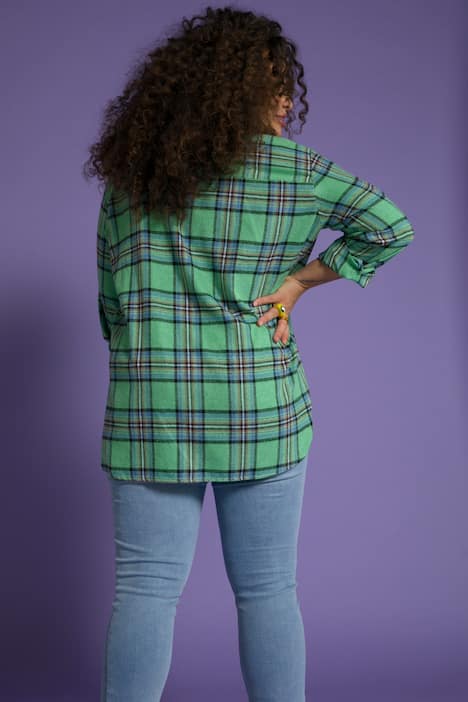 Karohemd, oversized, Hemdkragen, Langarm