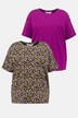 T-Shirts, 2er-Pack, oversized, Rundhals, Halbarm