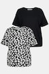 T-Shirts, 2er-Pack, oversized, Rundhals, Halbarm