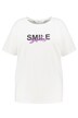 Tričko, oversize, kulatý výstřih, krátké rukávy, nápis Smile