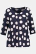shirt, stippen, A-lijn, plooitjes, 3/4-mouwen