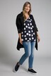 shirt, stippen, A-lijn, plooitjes, 3/4-mouwen