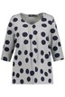 Tričko, puntíky, A střih, sklady, 3/4 rukávy